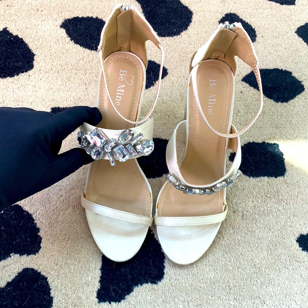 ASOS| Be Mine Wedding heels with rhinestones in size 7.5